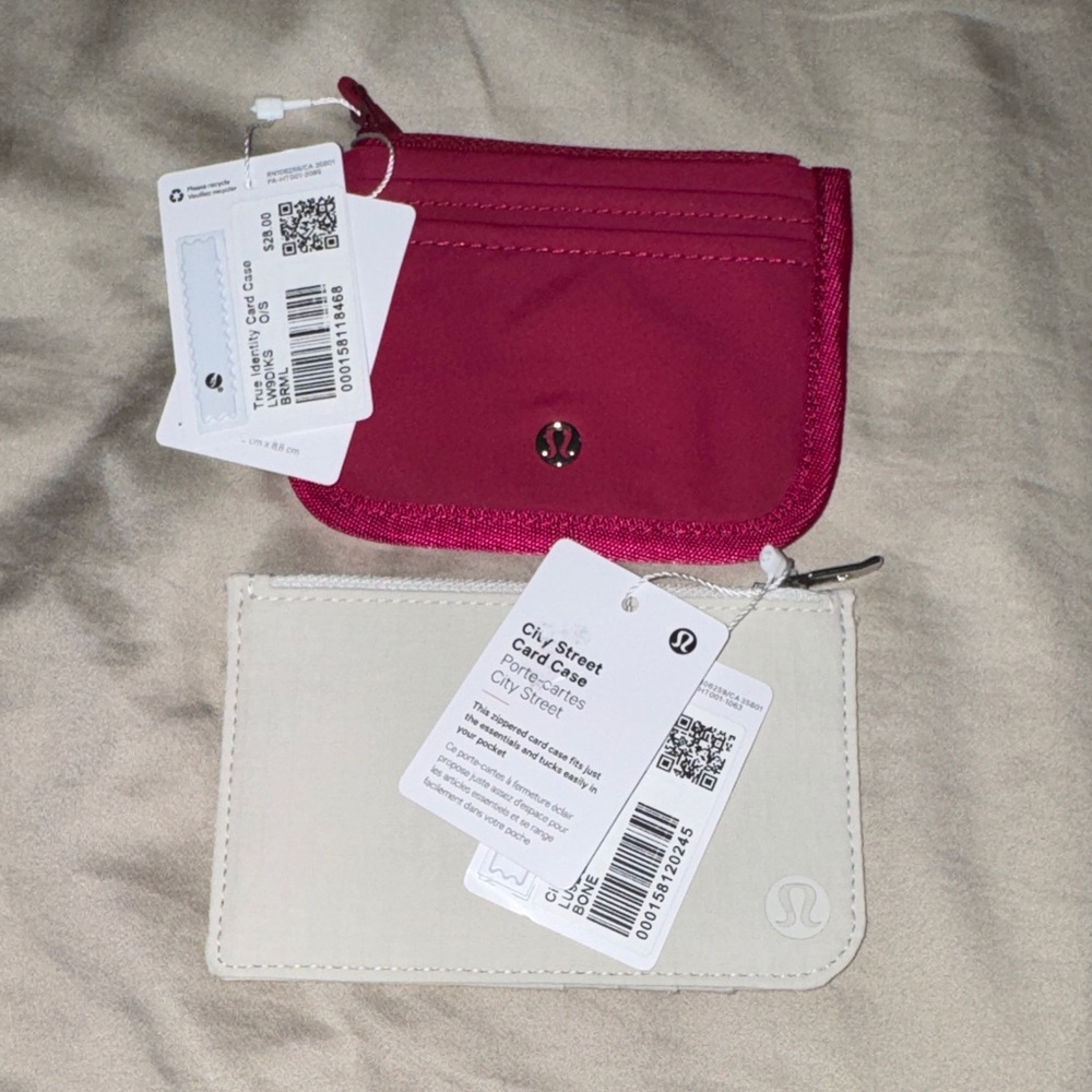 lululemon athletica Card Cases in Magenta and Cream